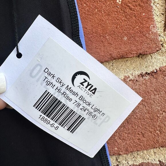 ZYIA Active Women's Hi-Rise Mesh Block Light N Tight 7/8 Leggings Multi 6-8 NEW - Picture 5 of 8